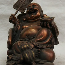 USPS в США S2098 " Китайский Буддизм Бронзовый Happy Смех Будды Майтреи Юань Бао монета Статуя