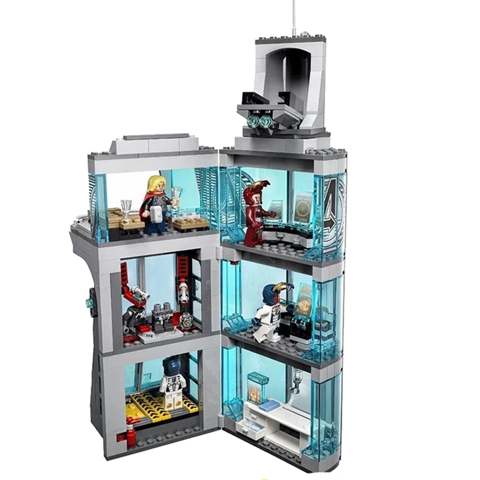 

Star Wars Super Hero Iron Man Attack On Avenger Tower Model Building Blocks Copmatible Starwars