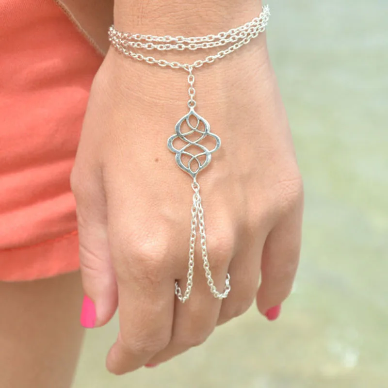 

2018 Fashion New Summer beach Bohemia good luck charms metal handmade thread bracelet women's bracelets on hand Jewelry