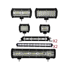 Rampe Led Bar spotlight  for auto 18W 12 volt Led Work Light For Offroad Car 4WD Truck Tractor Boats uaz SUV 4x4 Car Accessories