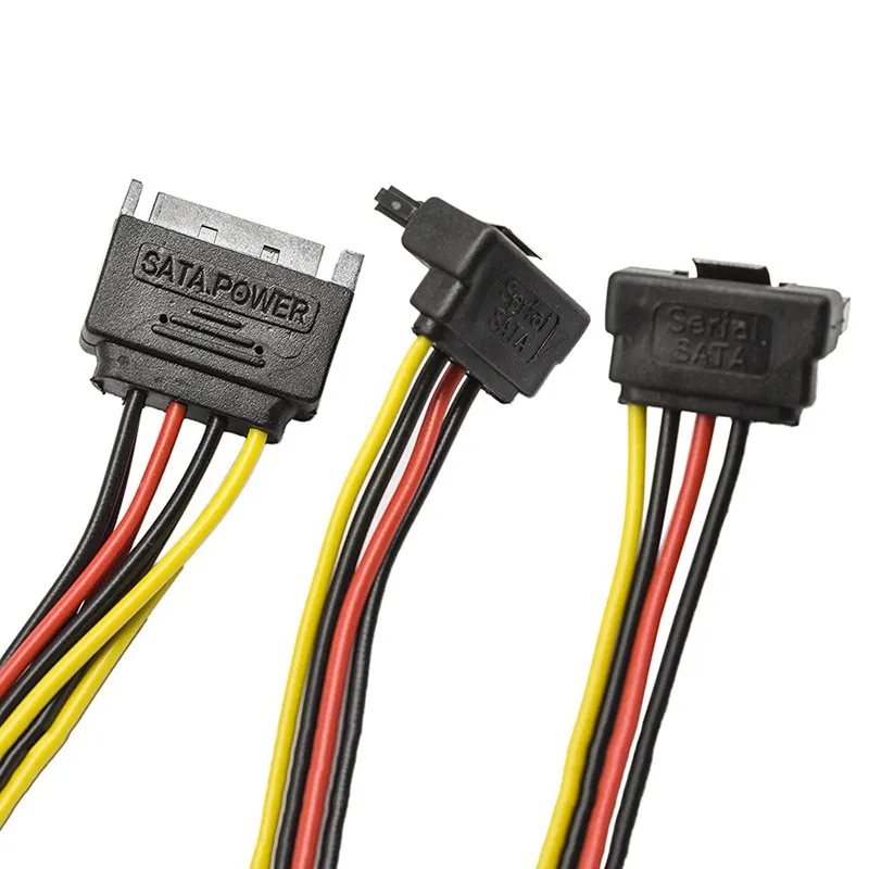 SATA 15 контактный разъем для 2x15 Pin 90 градусов Женский 15Pin отклонения в размерах на 1 2