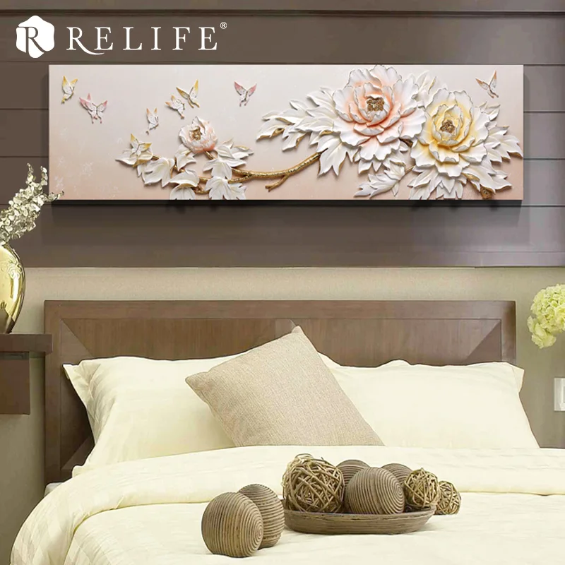 

Vintage Peony with Resin Butterfly Wall Painting Handmade Home Decor Art Pictures