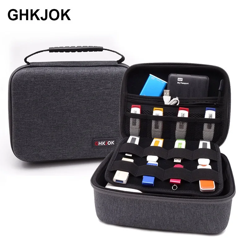 

3.5 inch Large HDD Protect Bag External Desktop Hard Drive Power Bank USB Flash VR Cable Charger Digital Gadget Carry Case Box