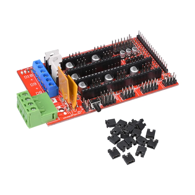 3D Printer Kit Mega 2560 R3 Control Board Ramps 1.4 Motherboard 12864 LCD Panel A4988 Stepper Motor Driver For 3D Printer Parts