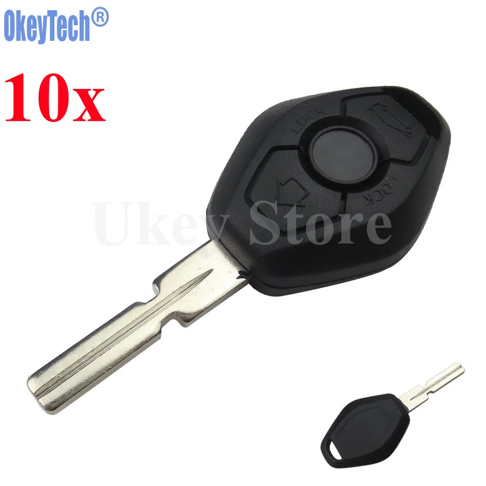 OkeyTech 10PCS LOT Remote Car Key Shell For BMW 3 5 7 SERIES Z3 Z4 X3 X5 M5 325i E38 E39 E46 3 Button Key Fob Case Cover (2)