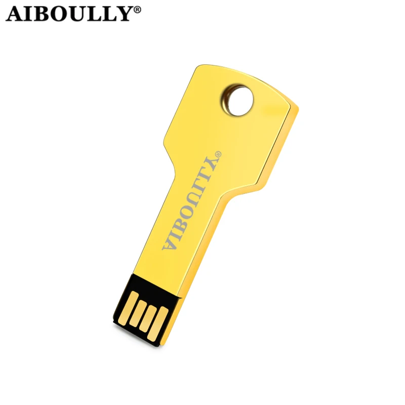 AIBOULLY 2,0 металлический ключ 64 ГБ USB флэш-накопитель 4 ГБ 8 ГБ 16 ГБ 32 ГБ Usb флешка карта памяти Флешка карта памяти флешка