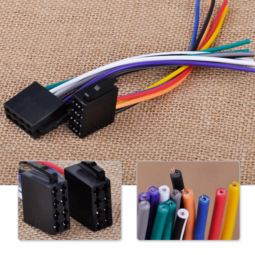 Universal ISO Radio Wire Harness Female Adapter Connector Cable for Car