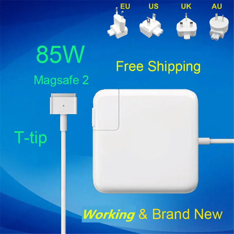 

100% NEW Hi-Q Magnetic T-tip 85W Laptop MagSaf* 2 Power Adapter Charger For Apple MacBook Pro Retina 15'' 17'' A1398 A1424