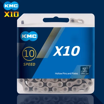 

KMC X10.93 Super Light double X chain 10 speed 10s for mtb road bike include missing-link 116L bke parts cycling accessories