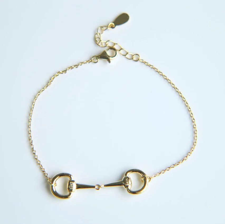 New Arrived 925 Sterling Silver Snaffle Bit Bracelet Horse Jewellery New Arrived 925 Sterling Silver Snaffle Bit Bracelet Horse Jewellery With White Gold Color For European Style Women Fashion In Charm Bracelets From Jewelry
