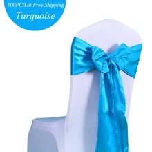100 шт./упак. Необычные ленты для свадебных стульев " x 108" украшения Boda; Свадебные вечерние церкви место 26 Цвета пью стул Луки