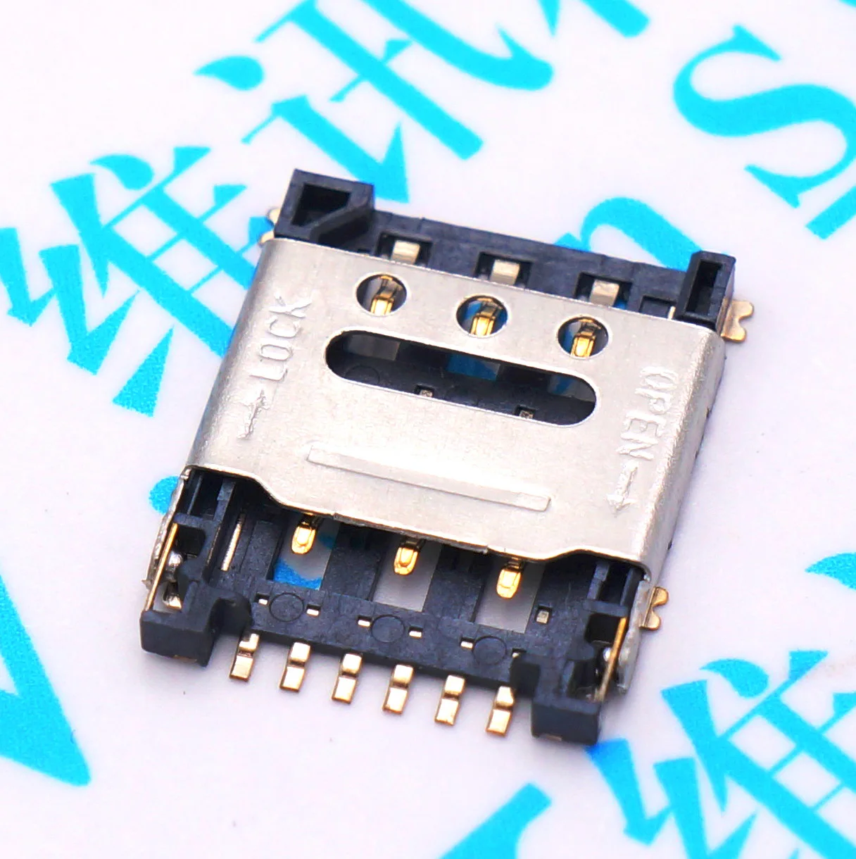 

10PCS/LOT Clamshell NANO SIM 6P small card slot cell phone deck Connector