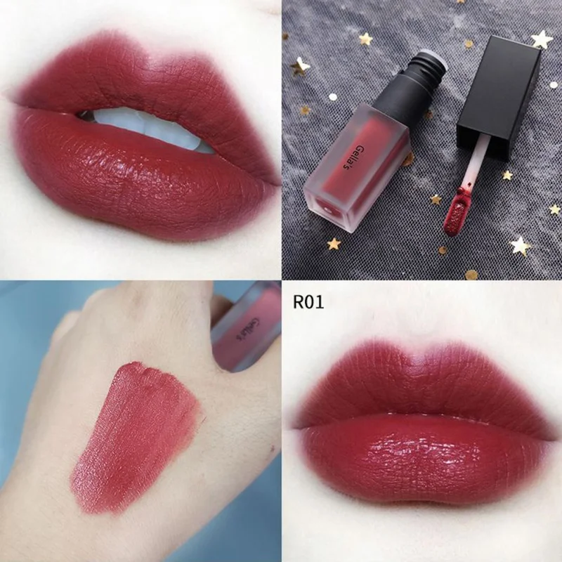 1PC Natural Matte Lip Gloss Hydrating Non-Stick Cup Waterproof Easy To Color Liquid Lipstick Cosmetic