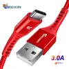 TIEGEM 3A USB Cable de tipo C para xiaomi redmi note 7 USB-C rápido de carga tipo-C Cable para Samsung Galaxy S9 s8 S10 más note9 2 3 M ► Foto 1/6