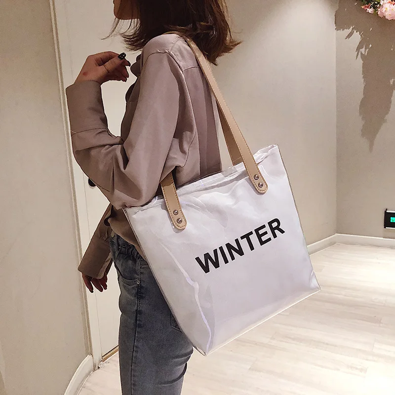 A Nero Tote 2019 colore Sac Giallo Borse Main Il Spalla Tracolla Trasparente style4 Modo Da Rosa Con bianco Del Grande Delle Le Per Sacchetto Spiaggia Casual colore Femminile style1 style2 Donne Borsa Di style3 WS1wqr0Sv