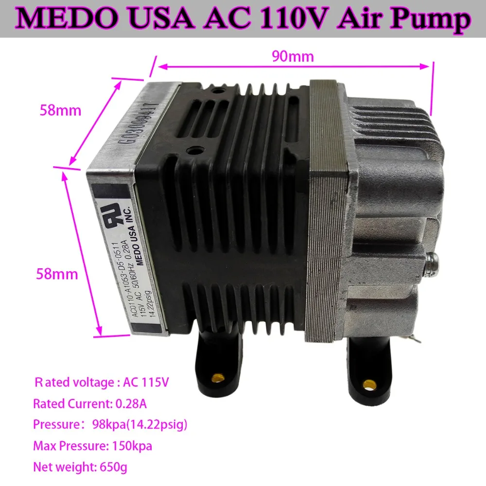 Medo AC0110 A1053 D5 0511 선형 피스톤 구동 공기 압축기 펌프 미국 110 v ac 왕복 펌프 오일 프리