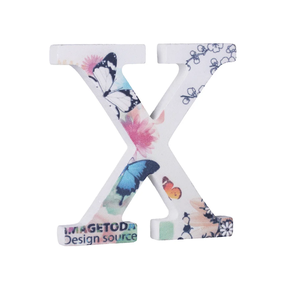1 шт. красочные деревянные письма с поздравлениями С Днем Рождения Алфавит Свадебные украшения для самодельного изготовления детский душ английская буква домашний декор - Цвет: X