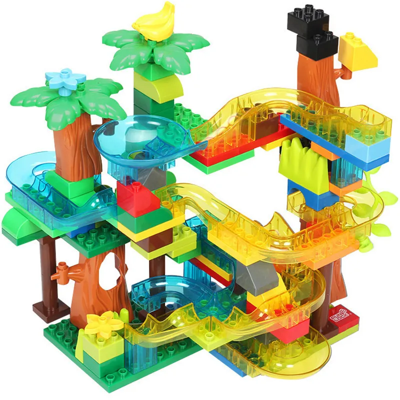 39 130 шт. Лабиринт для гоночной трассы Шариковая дорожка воронки Duplo джунгли и