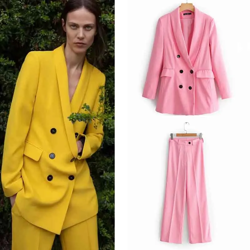 

Blazer women Autumn Winter Suit Casual Double Breasted Pocket women blazers and jackets Jackets Elegant Long Sleeve Outerwear