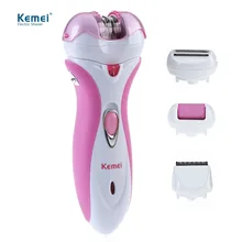 Kemei 4 в 1 женский многофункциональный инструмент для удаления волос Pro зарядка электробритва шпилька для волос инструмент для пилинга ног