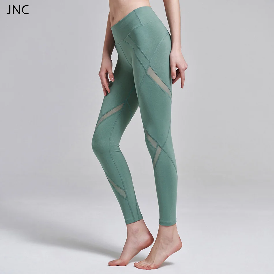 Mesh yoga pants for women high waist skinny yoga leggings four way
