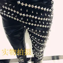 M-4XL! Для мужчин для сцены DJ DS костюм тонкий моды Гар Для мужчин atrivet тонкий lether Штаны певица костюмы брюки одежда