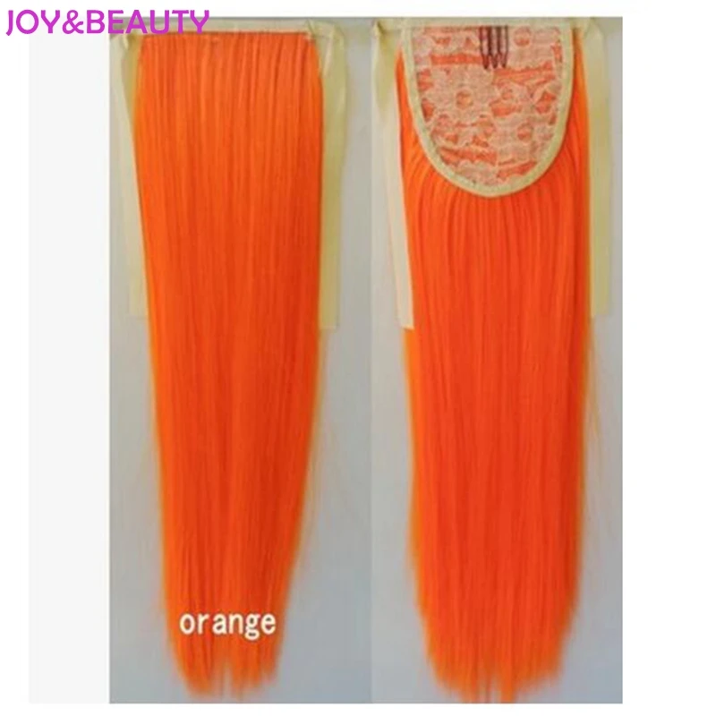 JOY & BEAUTY волосы синтетические высокотемпературные волокна волосы длинные прямые конский хвост клип в конский хвост наращивание волос 24 "20