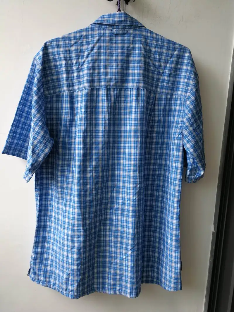 sky blue plaid back