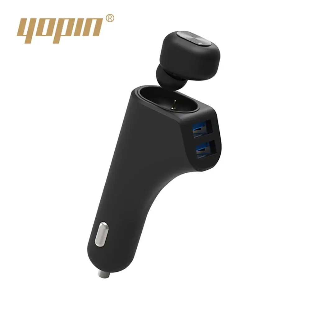 ياربود سماعة لاسلكية تعمل بالبلوتوث سماعة متعددة الوظائف المزدوجة USB شاحن سيارة الهاتف المحمول شاحن الجهاز اللوحي ياربود سماعة لاسلكية تعمل بالبلوتوث سماعة متعددة الوظائف المزدوجة USB شاحن سيارة الهاتف المحمول شاحن الجهاز اللوحي