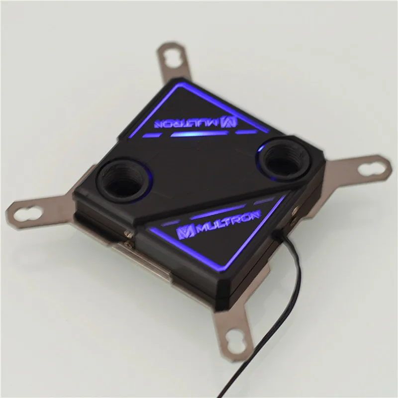 

Full Copper Computer ROG CPU Waterblock Cooler Full Platform For Intel with breathing LED light 60*60MM red copper bottom