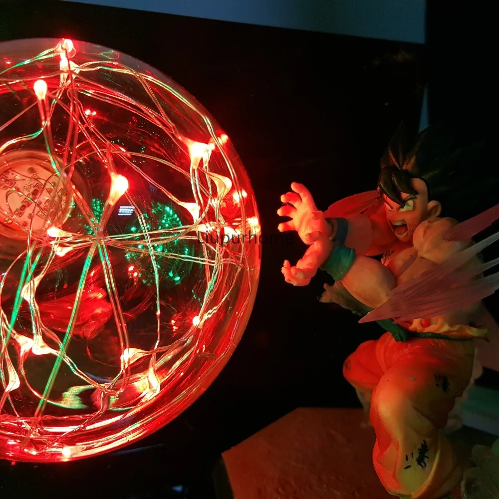 Dragon Ball Z Son Goku VS Broly настольная лампа аниме Dragon Ball супер светодиодный ночник Lamparas De Mesa Para El Dormitorio