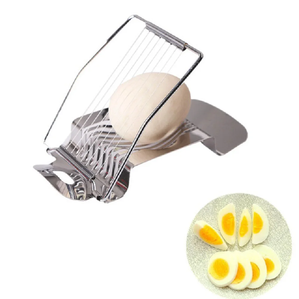 

Metal Egg Slicer Heavy Duty Egg Cutter Multipurpose Stainless Steel Slicer For Cutting Boiled Eggs Kitchen Accessories Gadget