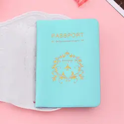 9,3 см * 13,5 см Путешествия карамельный цвет водостойкий ПВХ Обложка для паспорта ID Кредитная карта документ сумка держатель