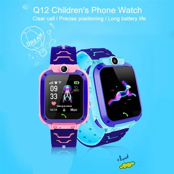 

Q12 child Smart Phone Watch Children Student fitness Smart Watch Dial Call Voice Chat Anti Lost Monitor baby watch bracelet
