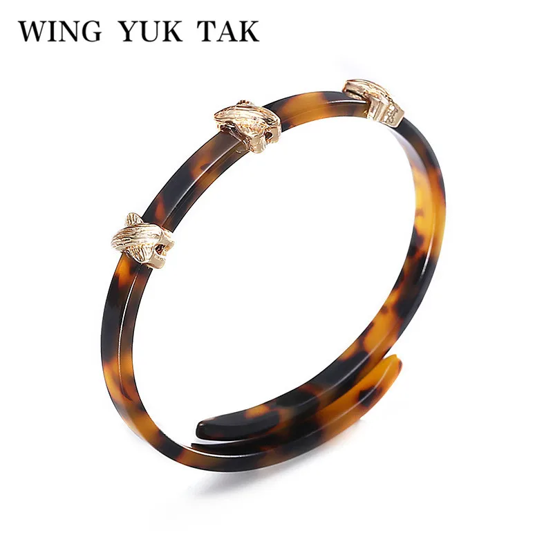 Женский браслет wing yuk tak в стиле панк с леопардовым принтом геометрическим
