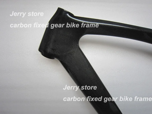 Cheap 700C 100% full carbon fiber bike frame,track and fixed gear single speed top tube  51.5cm  frame set 1