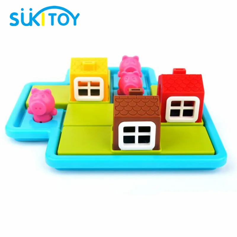 Smart Hide&Seek Board Games Three Little Piggies 48 Challenge with Solution Games IQ Training Toys For Children Oyuncak Smart Hide&Seek Board Games Three Little Piggies 48 Challenge with Solution Games IQ Training Toys For Children Oyuncak