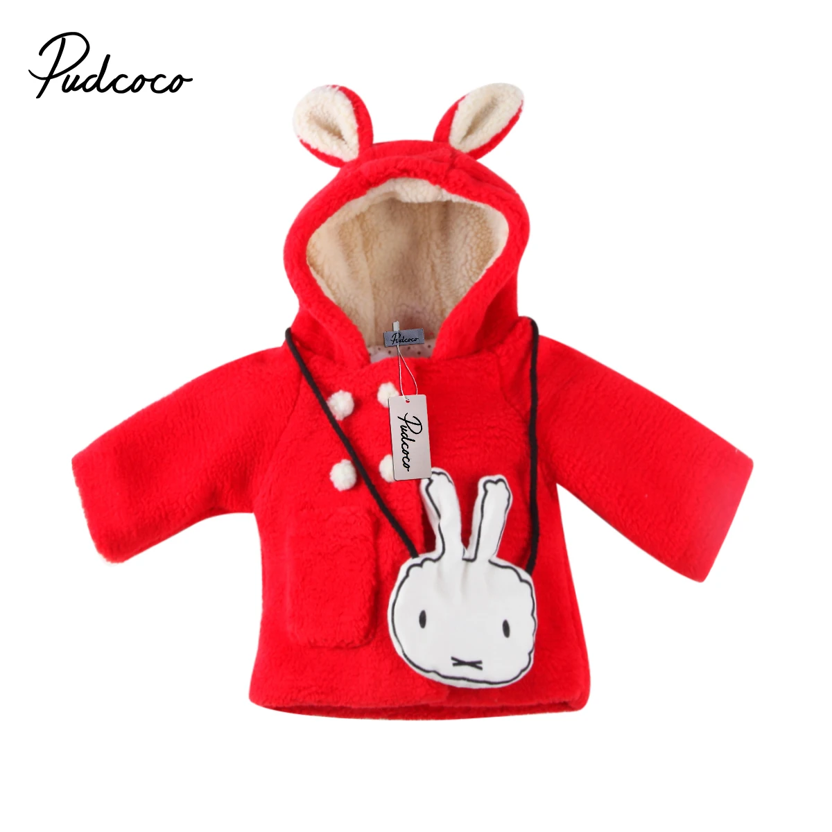 Toddler Baby Girl Winter Bunny rabbit Warm Coat Cloak Thick Jacket Fur