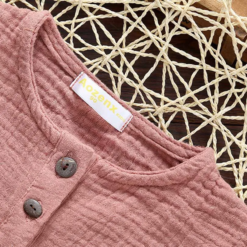 Linen 2022 Cotton Baby Boy Girl Summer T Shirts New Toddler Comfortable Tops Tee Children Clothing Kids Button 90-140CM Height Linen 2022 Cotton Baby Boy Girl Summer T Shirts New Toddler Comfortable Tops Tee Children Clothing Kids Button 90-140CM Height