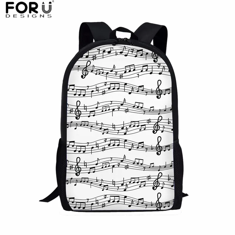 FORUDESIGNS/школьные сумки для девочек-подростков с музыкальными нотами; женский рюкзак для путешествий; школьная сумка для девочек; комплекты; Прямая поставка; mochila feminina - Цвет: L3124C