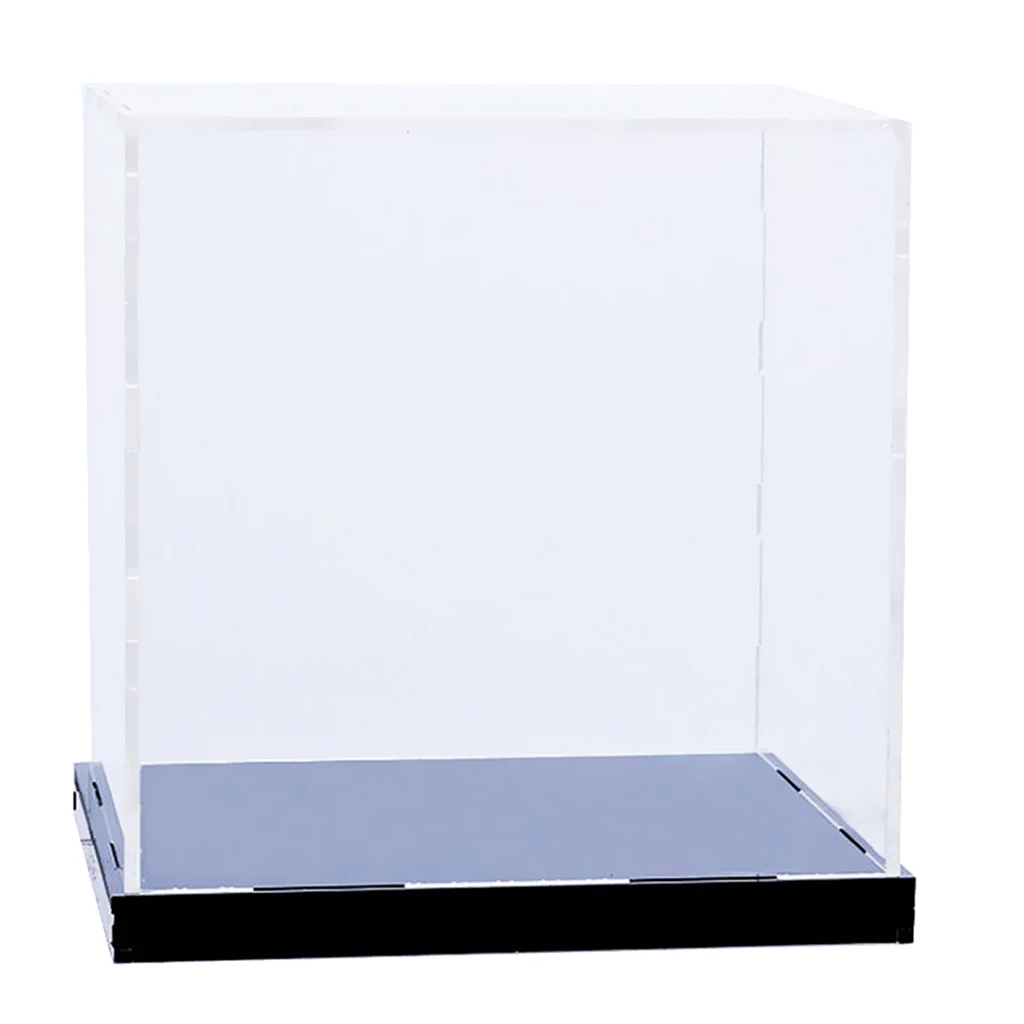 16cm Clear Acrylic Display Box Case Stand Dustproof Toy Dolls Protection Cube Show