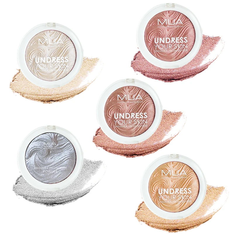 

High Quality Shimmer Highlighter Powder Palette Face Powder Makeup Long lasting Highlight Face Contour Bronzer Brighten Skin