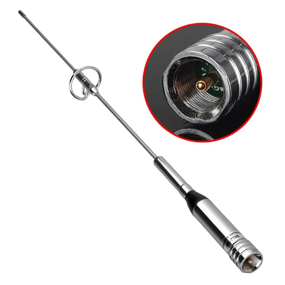 

NL770S Outdoor Antenn Mobile/Station Antenna 144/430MHz Max 150W Transmit Power for Car Radio 45.5cm Daul Band High Gain Antenna