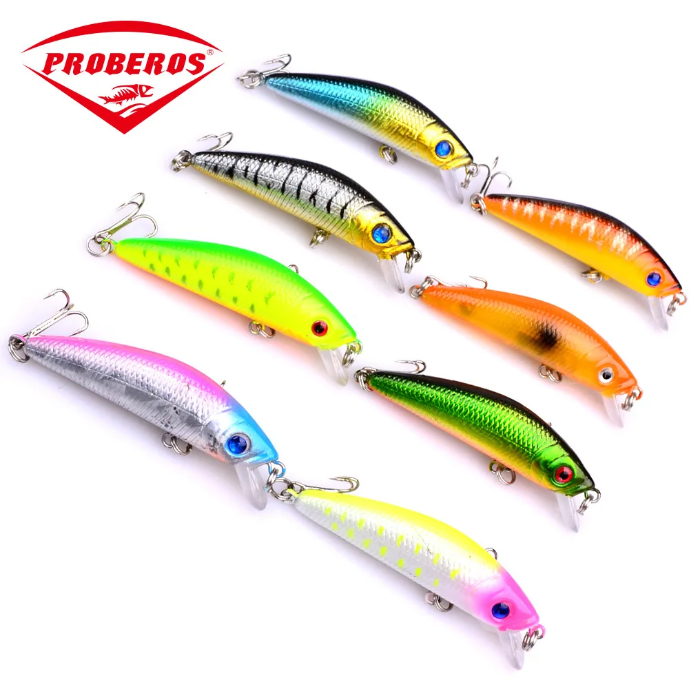 1PC 58mm/7.9g Colorful Striped Bass Hard Bait With Hooks Minnow