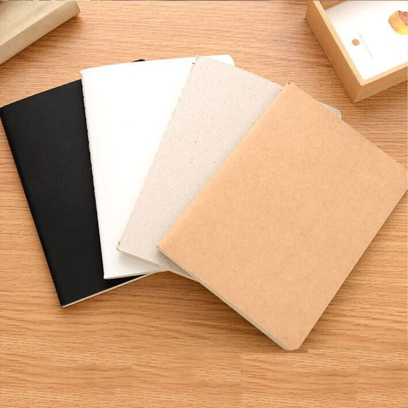 

Mini Blank Paper Notebook Kraft Paper Sketchbook Journal Pocket Notebook for Sketch Graffiti Paint Draw Korean Stationery Supply
