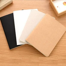 Mini Blank Paper Notebook Kraft Paper Sketchbook Journal Pocket Notebook for Sketch Graffiti Paint Draw Korean Stationery Supply paper high leather journal notebook mini stitched 80 x 105mm