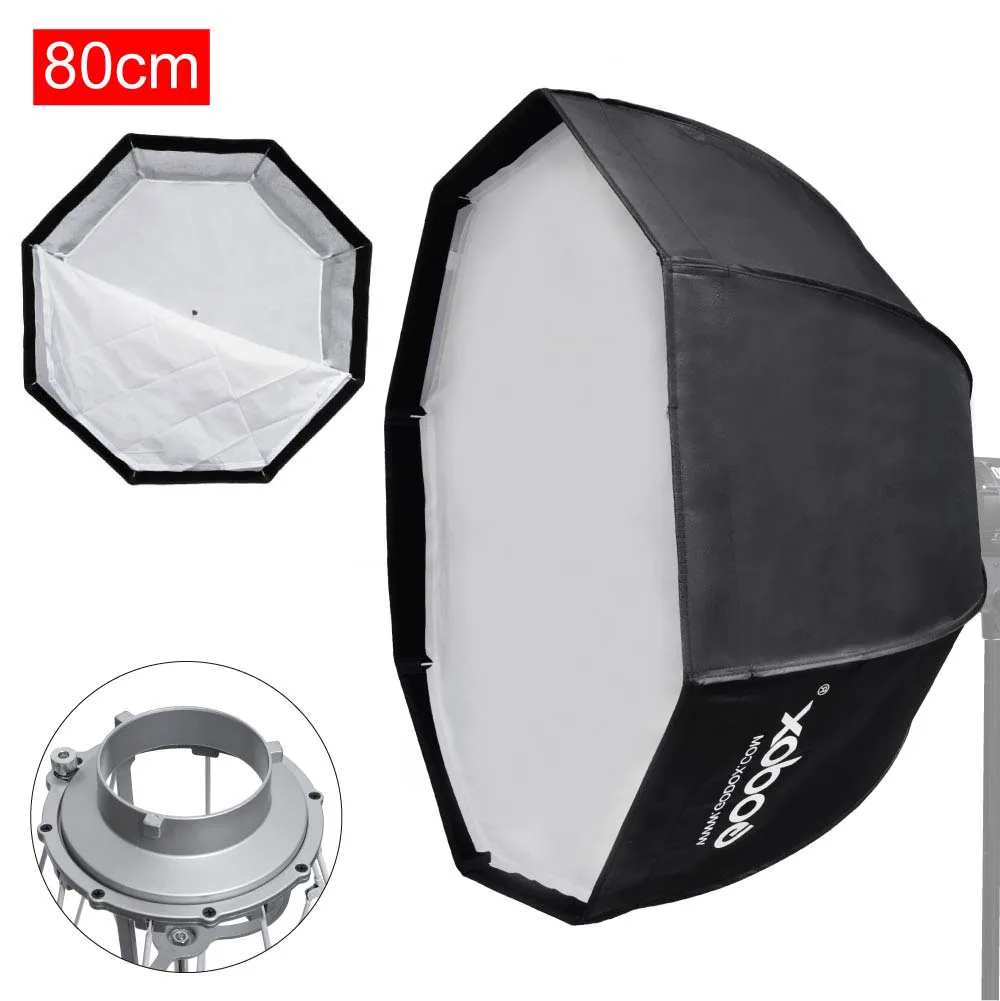 

Godox 80cm / 32" Octagon Umbrella Quick Setup Softbox Flash Speedlight Umbrella Softbox with Bowens Mountfor Studio Photo