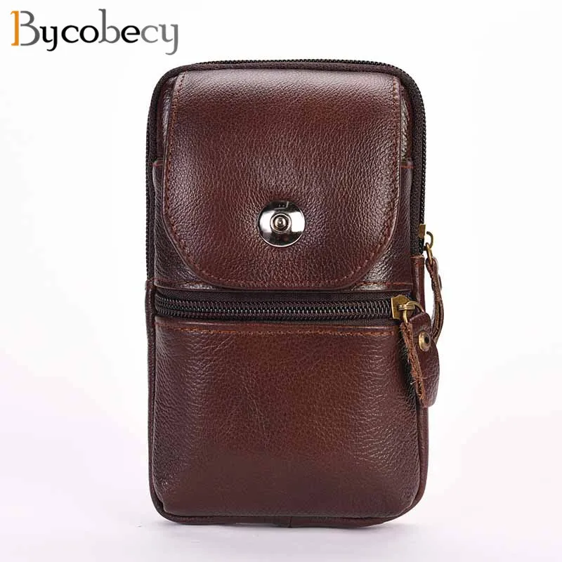

BYCOBECY New Fashion Men's Wallet Outdoor Travel Mobile Phone Pockets Creative Zipper Shoulder Bag Men's Bag With Belt Phone Bag