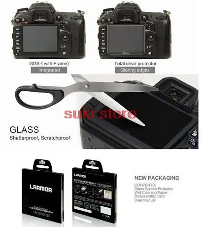 Камера LARMOR GGS самоклеющиеся Оптическое стекло ЖК-экран протектор для canon 6D