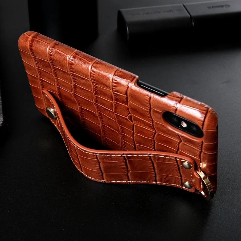 Solque Genuine Leather Phone Cases For iPhone X XS Max XR
